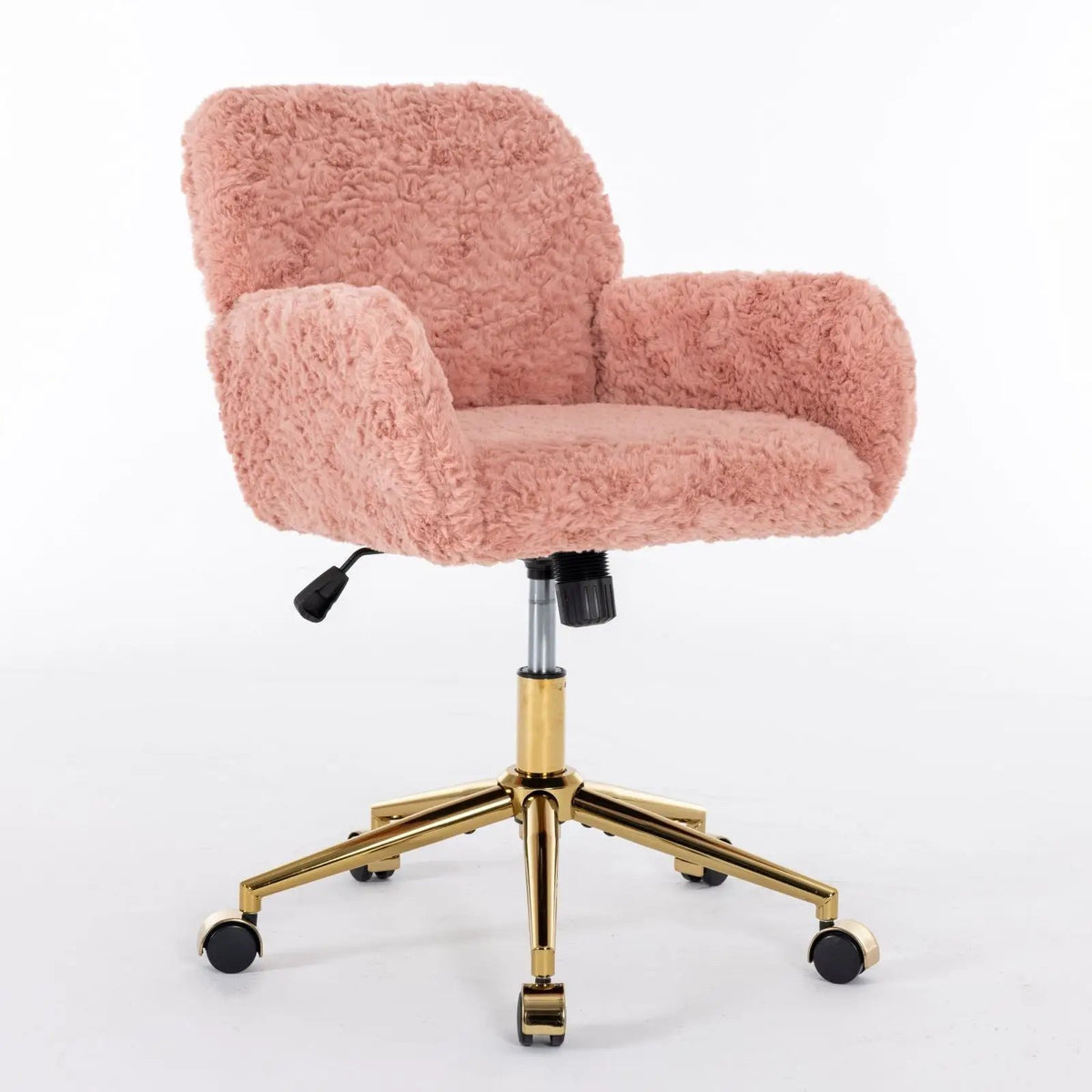Office Chair | Adjustable Height | Reclining Faux Fur Seat | Large