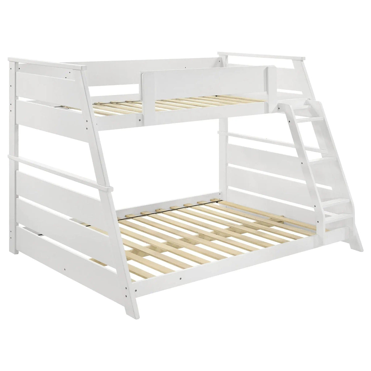 Holden Wood Veneer Twin Over Full Bunk Bed | 79 x 60.5 x 57.25 in | Rubberwood & Engineered Wood | White
