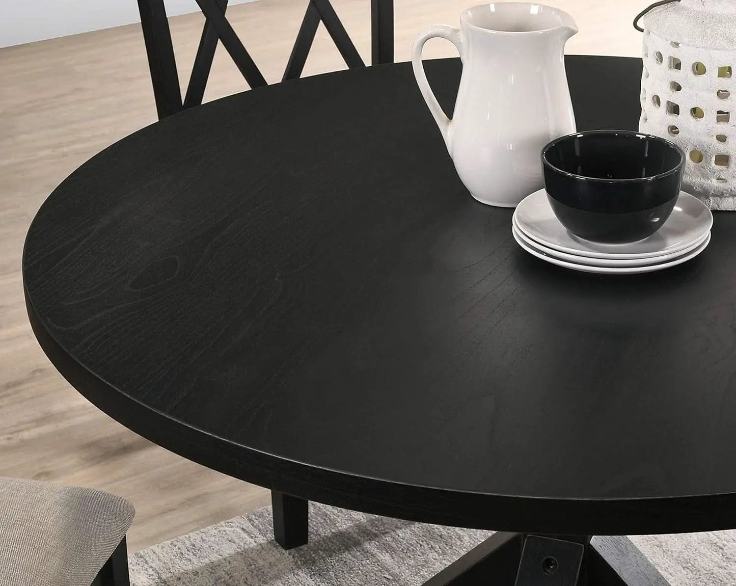 Ebony Five Piece Cross Buck Timbercrafted Dining Set from PriceLows™