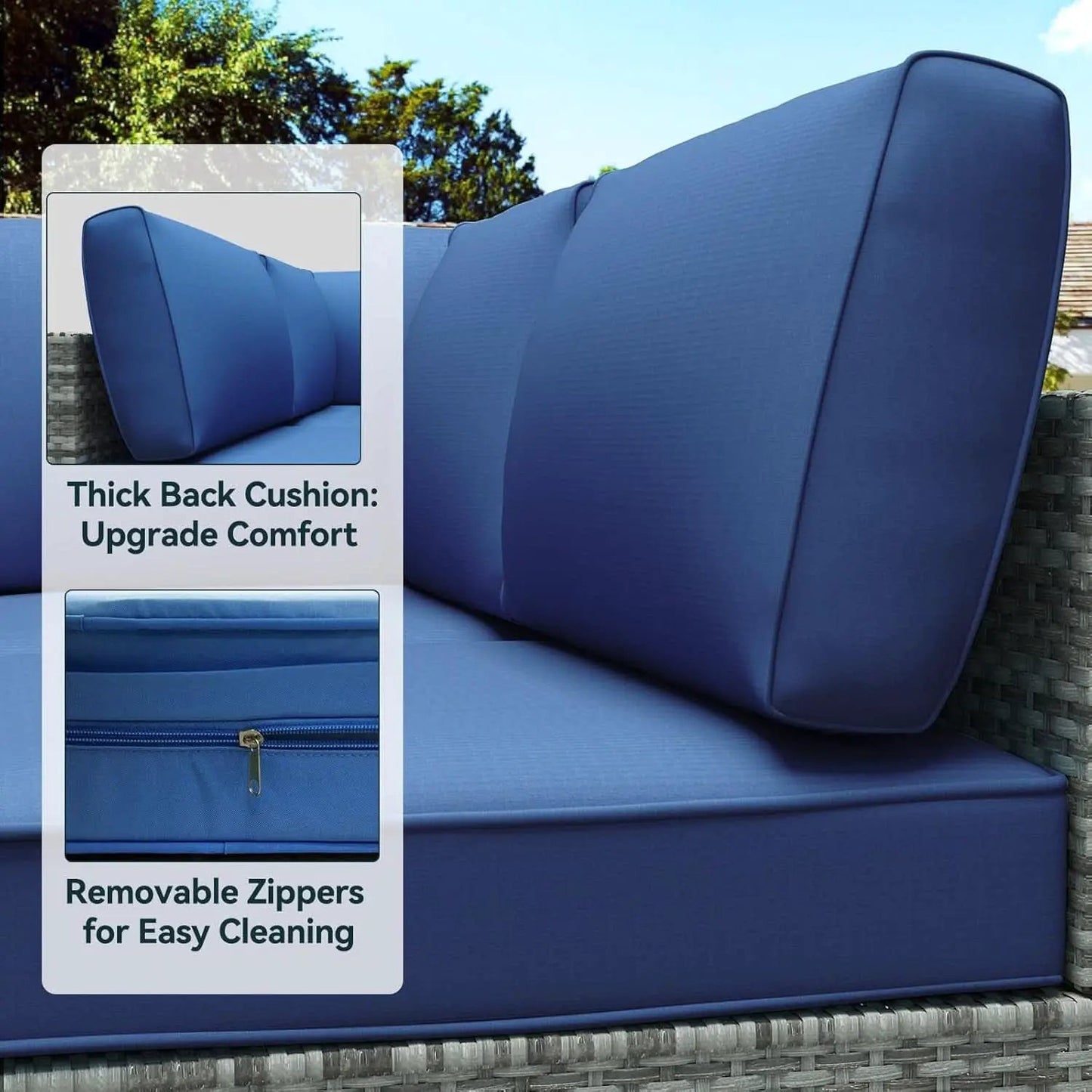 Water-Resistant Outdoor Cushions for Patio Furniture Sets from PriceLows™