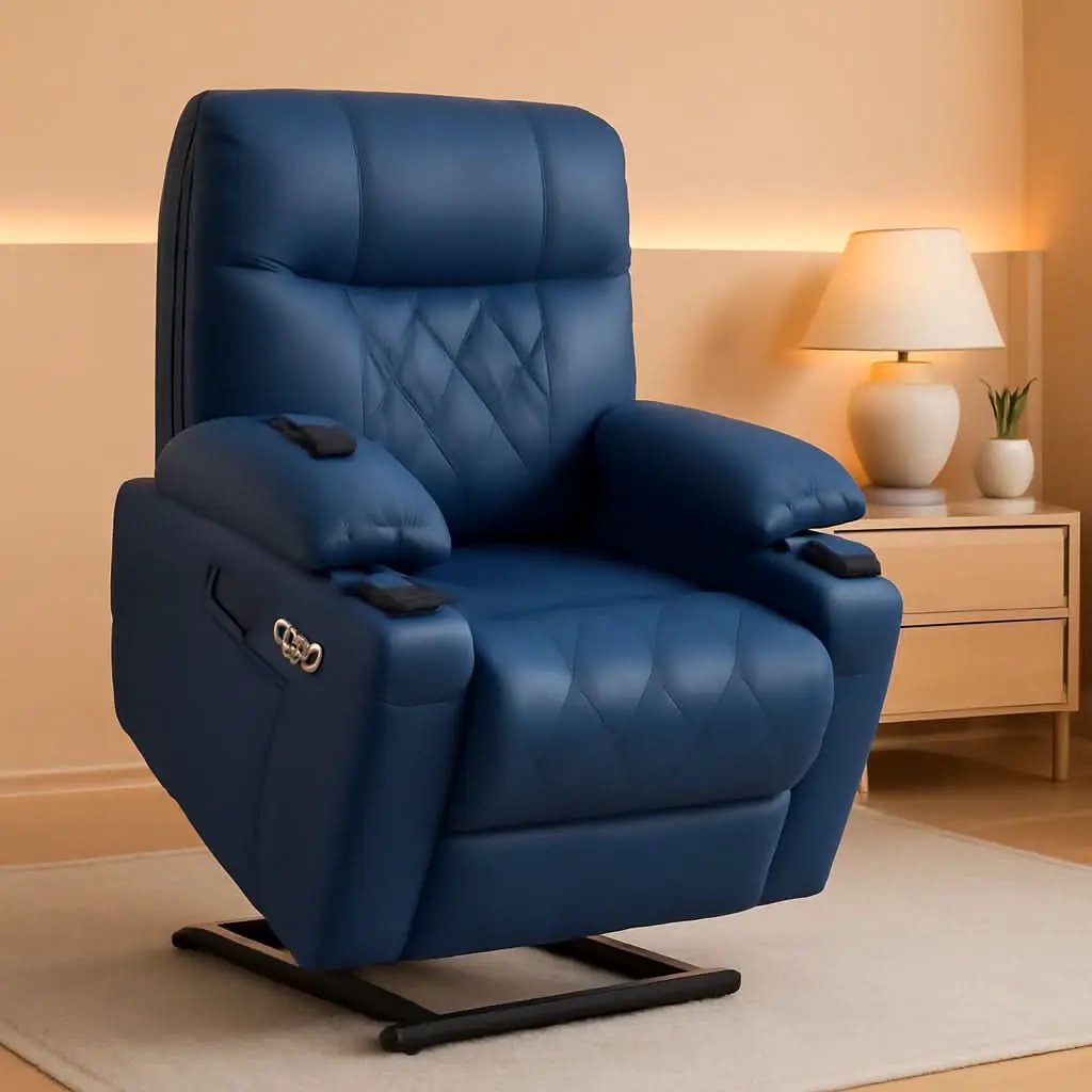 Petite Power Lift Recliner With Massage Blue USB Ports from PriceLows™