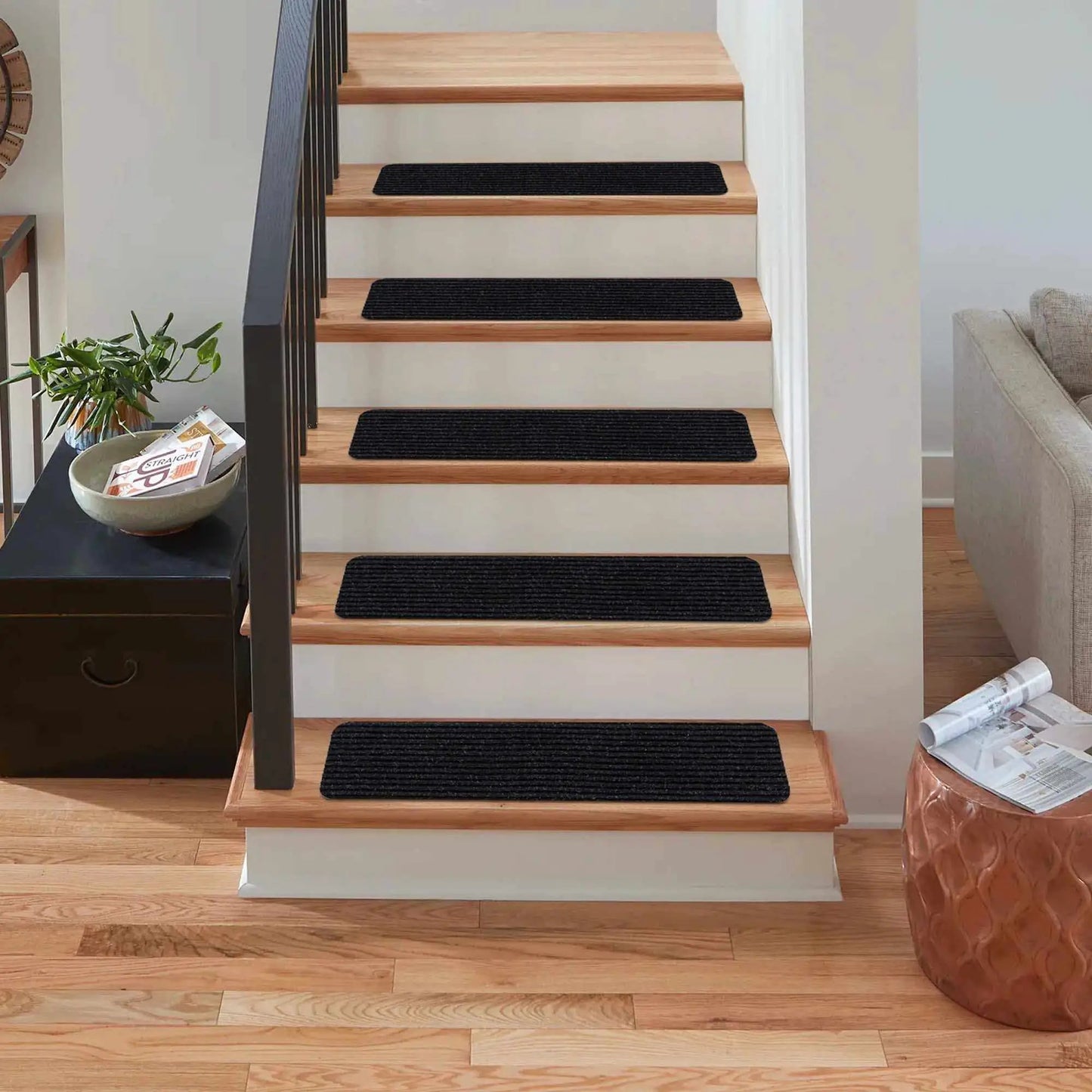 Basic Stair Tread Rugs, Gray from PriceLows™