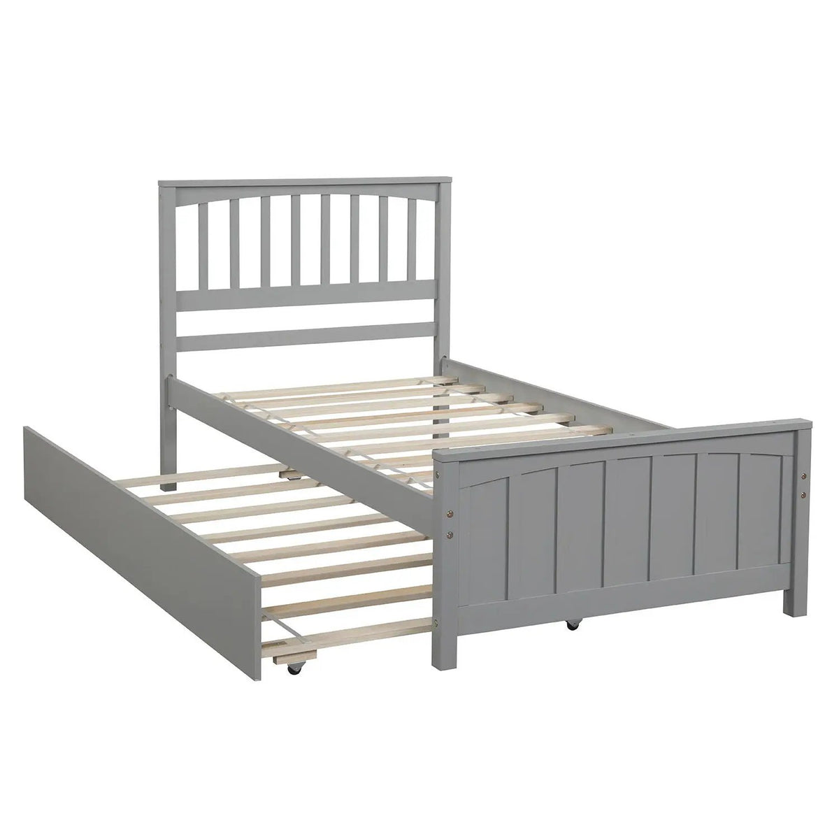 Wood Platform Bed | Headboard And Footboard | Classic Bed Frame | 41.1 Inch Height