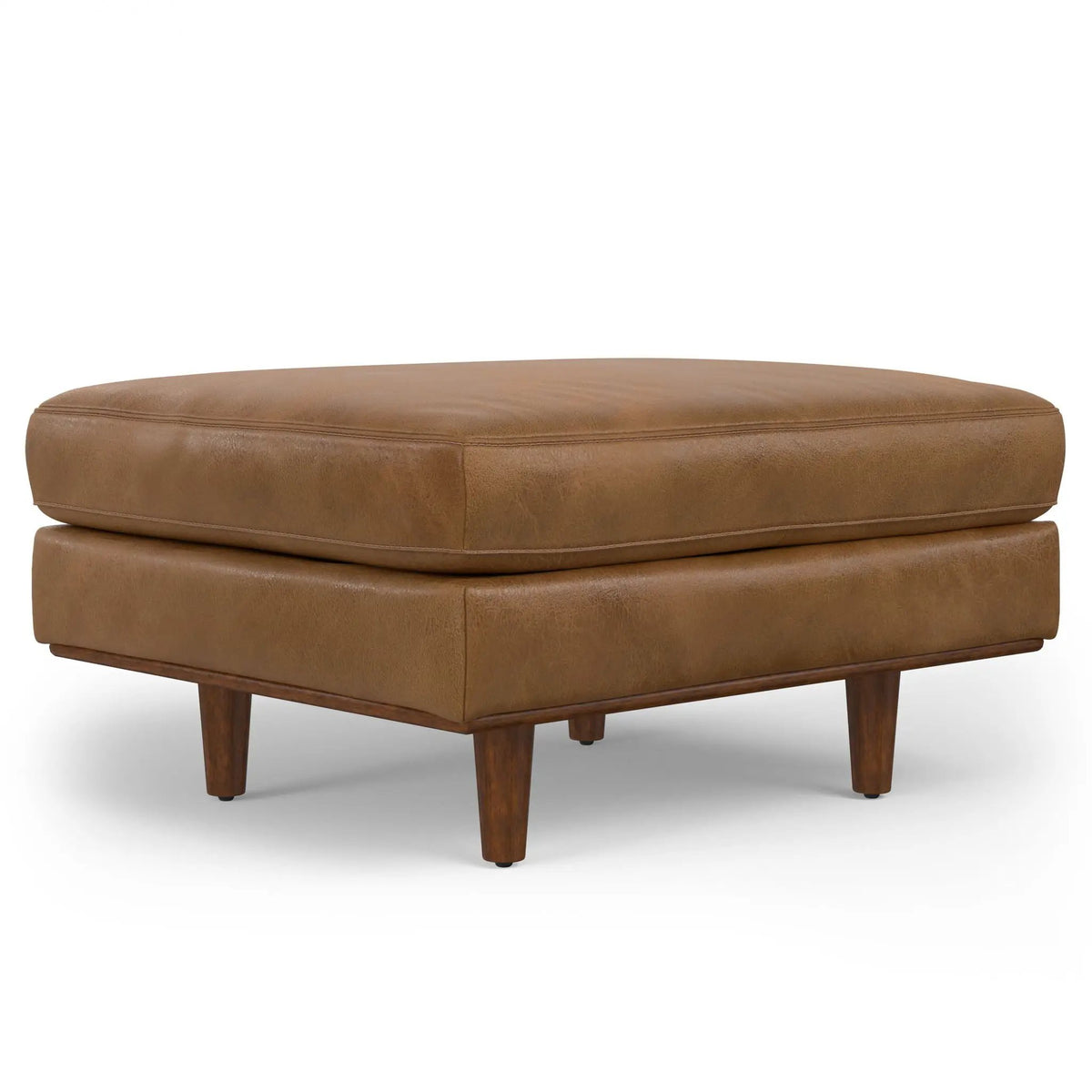 Morrison Handcrafted Ottoman | Mid-Century Modern Styling | Corner-Blocked Frame | 33 Inch Width