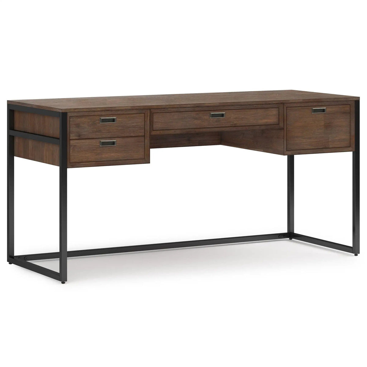 Richmond Desk | 60 x 24 x 31 in | Acacia Wood & Metal | Rustic Natural Aged Brown