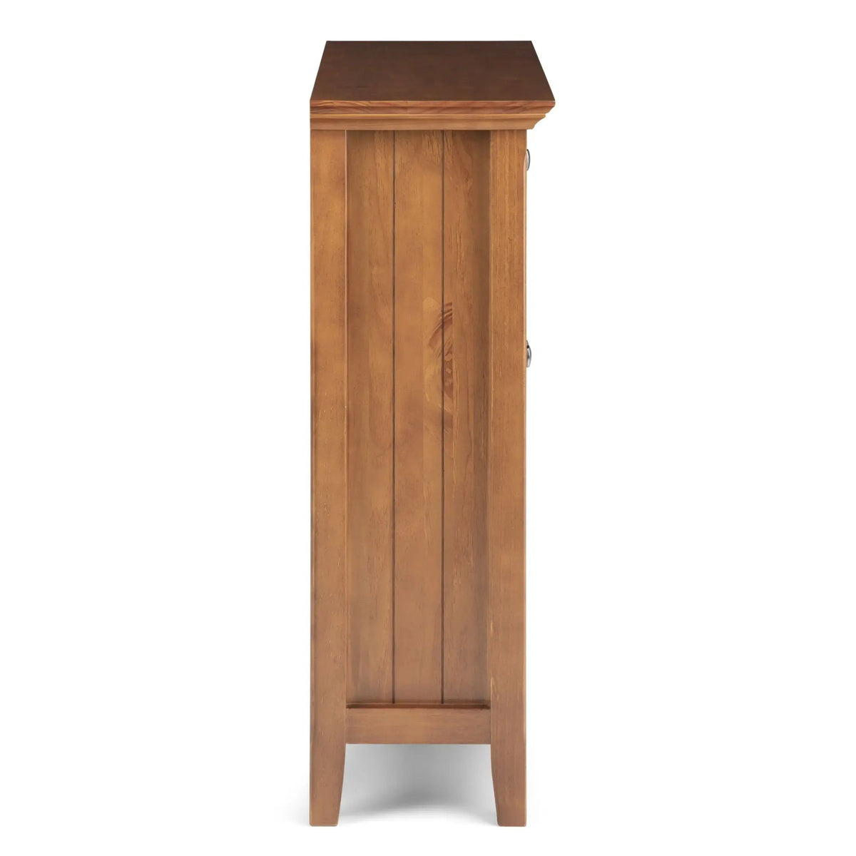Acadian Entryway Storage Cabinet | Handcrafted Solid Wood | Two Drawers | Tempered Glass Doors