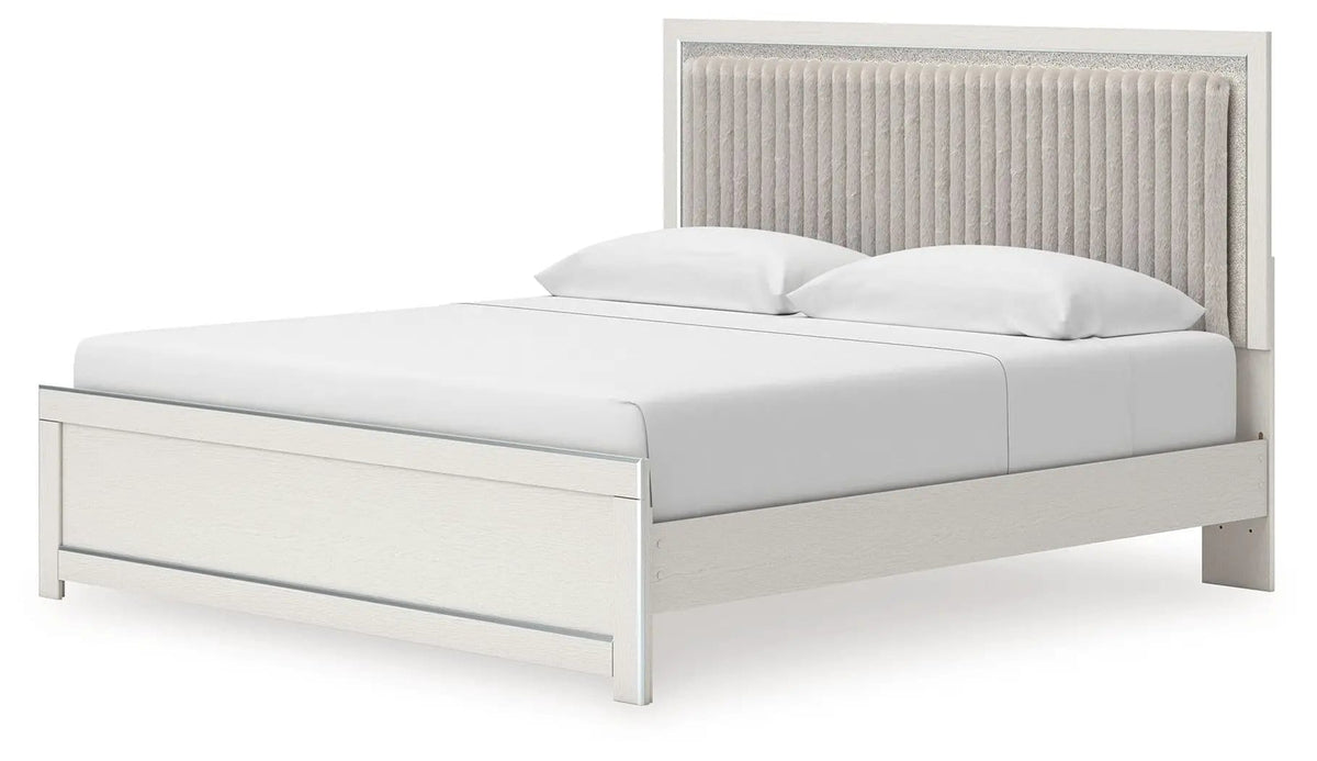 Zuraleus Upholstered Panel Platform Bed With Roll Slats | 4 Pieces | Bedroom Furniture | Bedroom