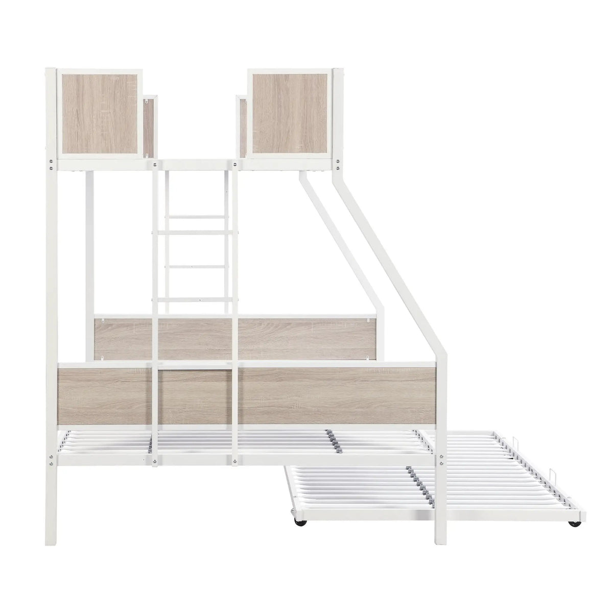 Modern Metal Bunk Bed | Dual Side Ladder | Steel Construction