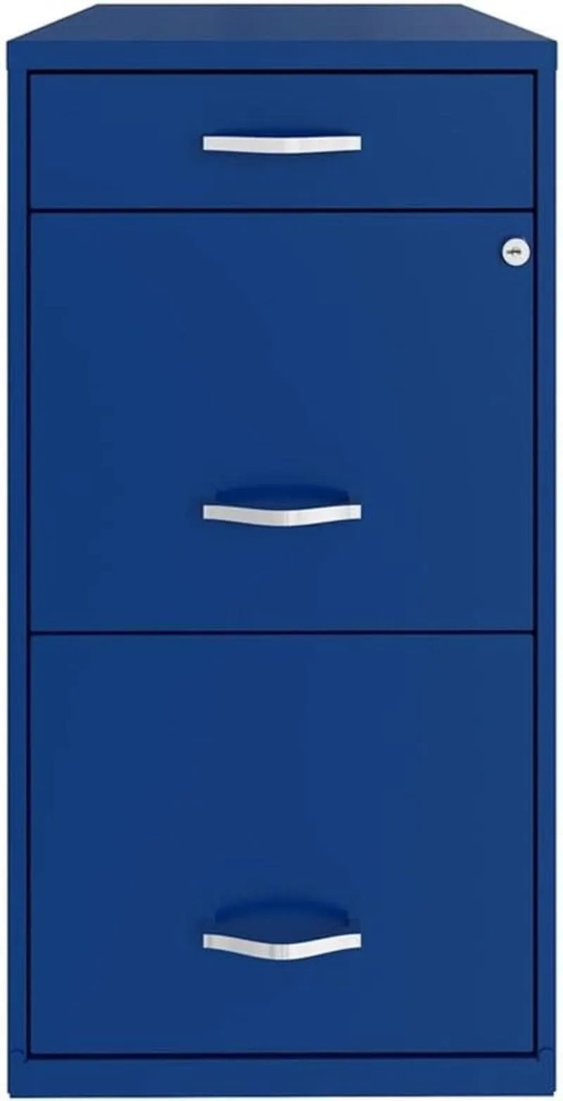 Blue 18In Deep 3 Drawer Metal File Cabinet Fully Assembled from PriceLows™