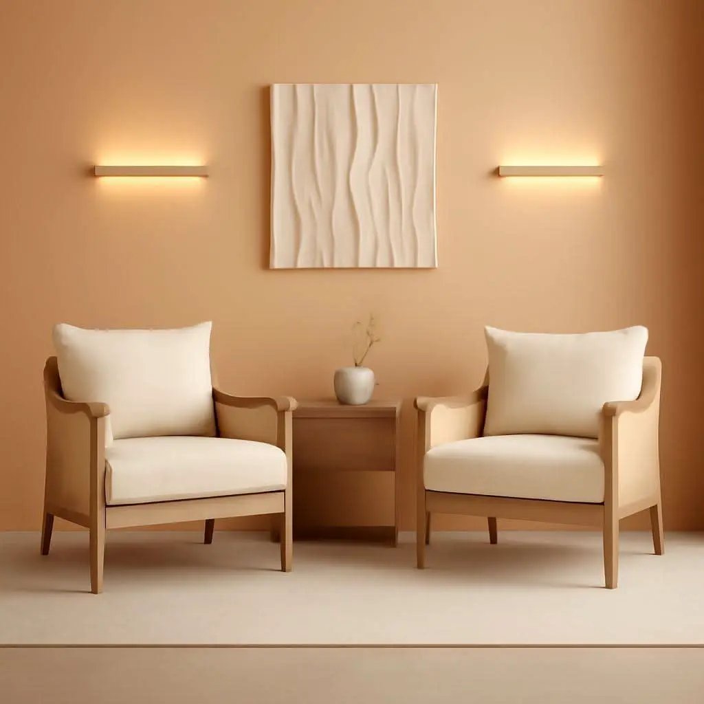 Cream Braided Accent Chairs Set Of 2 For Living Room from PriceLows™