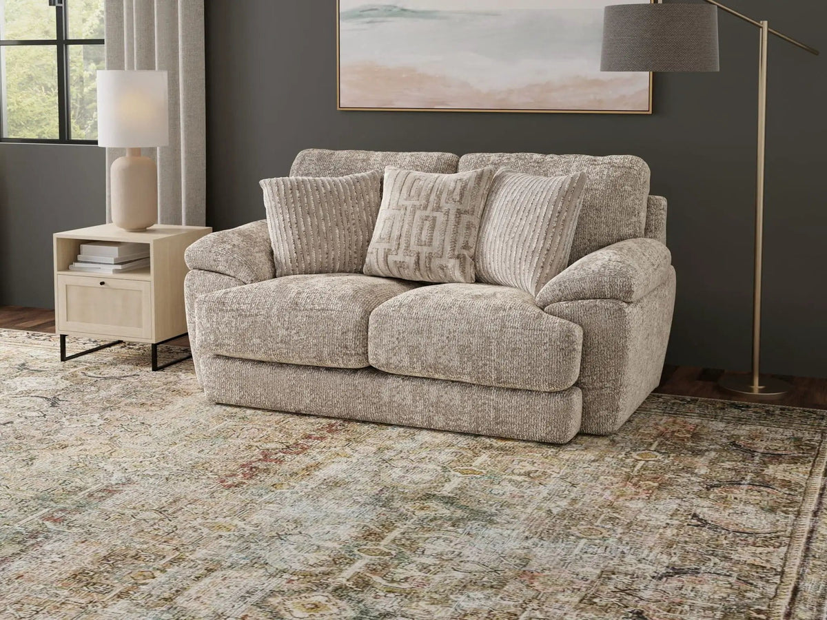 Jaden Fabric Loveseat | 2 Pieces | Chenille & Fabric | Living Room