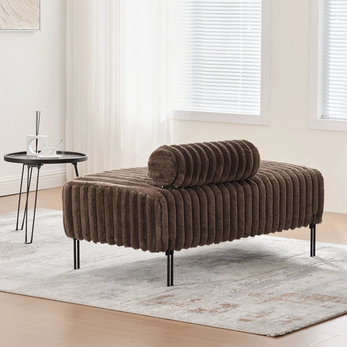 Mini Loveseat | Adjustable Backrest | Soft Upholstery | Sleek Elegant Design