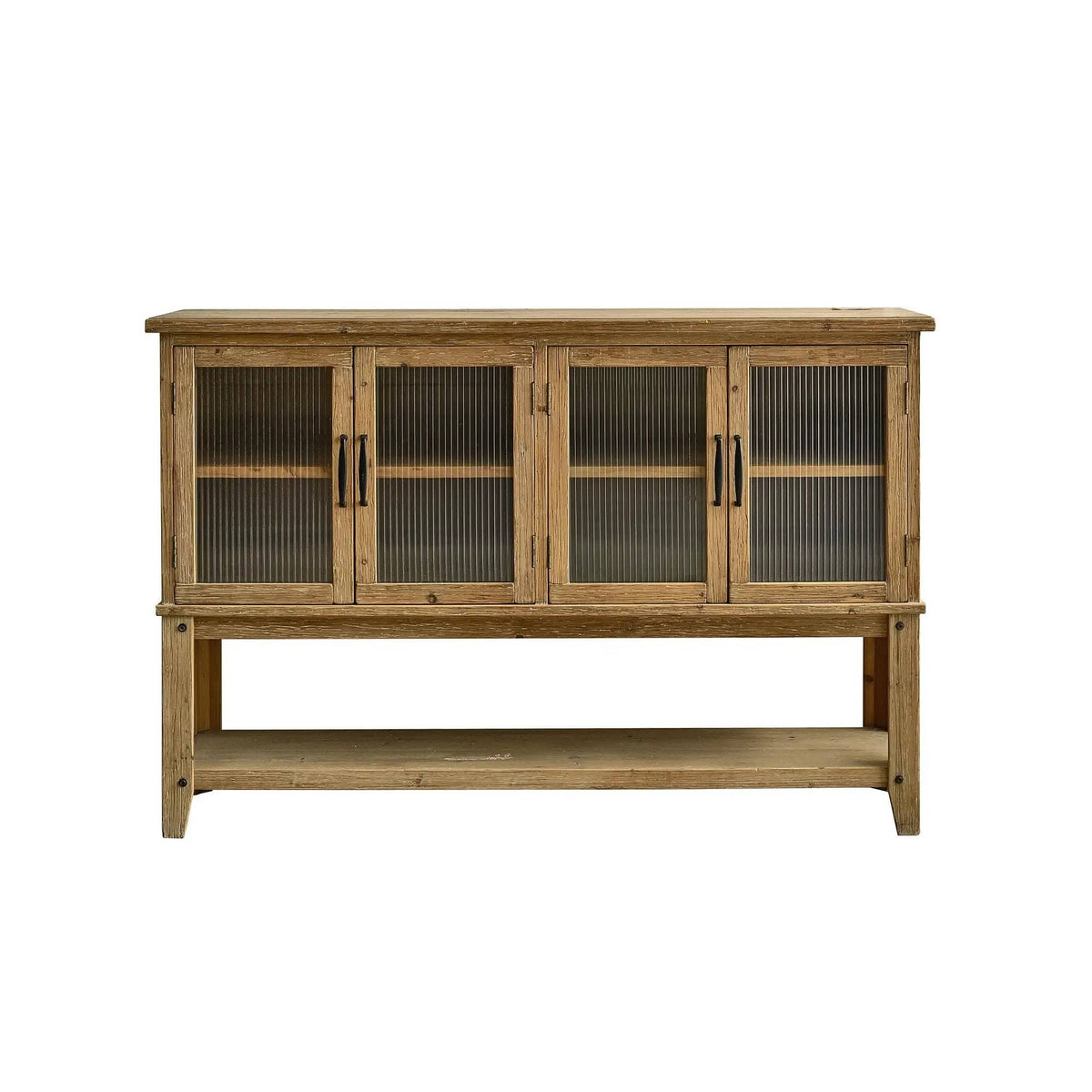 Rectangle Accent Sideboard Cabinet With Storage Shelf, Cabinet For Kitchen Natural | 59.06 x 14.17 x 39.37 in | Wood | Dining Room