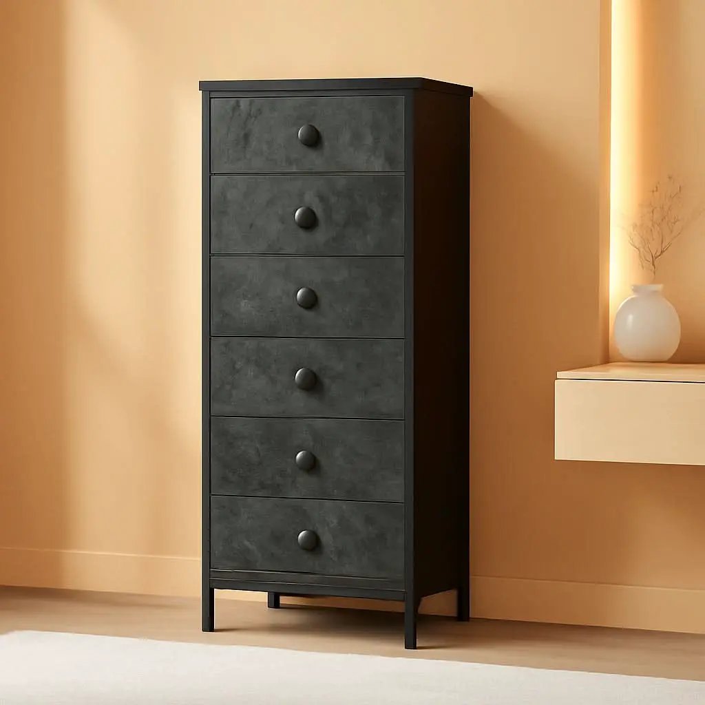 Vertical Dresser With 6 Drawers For Bedroom Vintage Green from PriceLows™