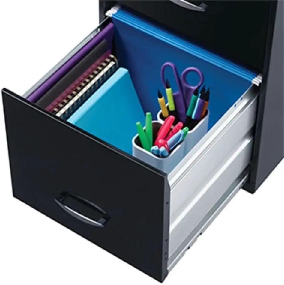 Blue 18In Deep 3 Drawer Metal File Cabinet Fully Assembled from PriceLows™