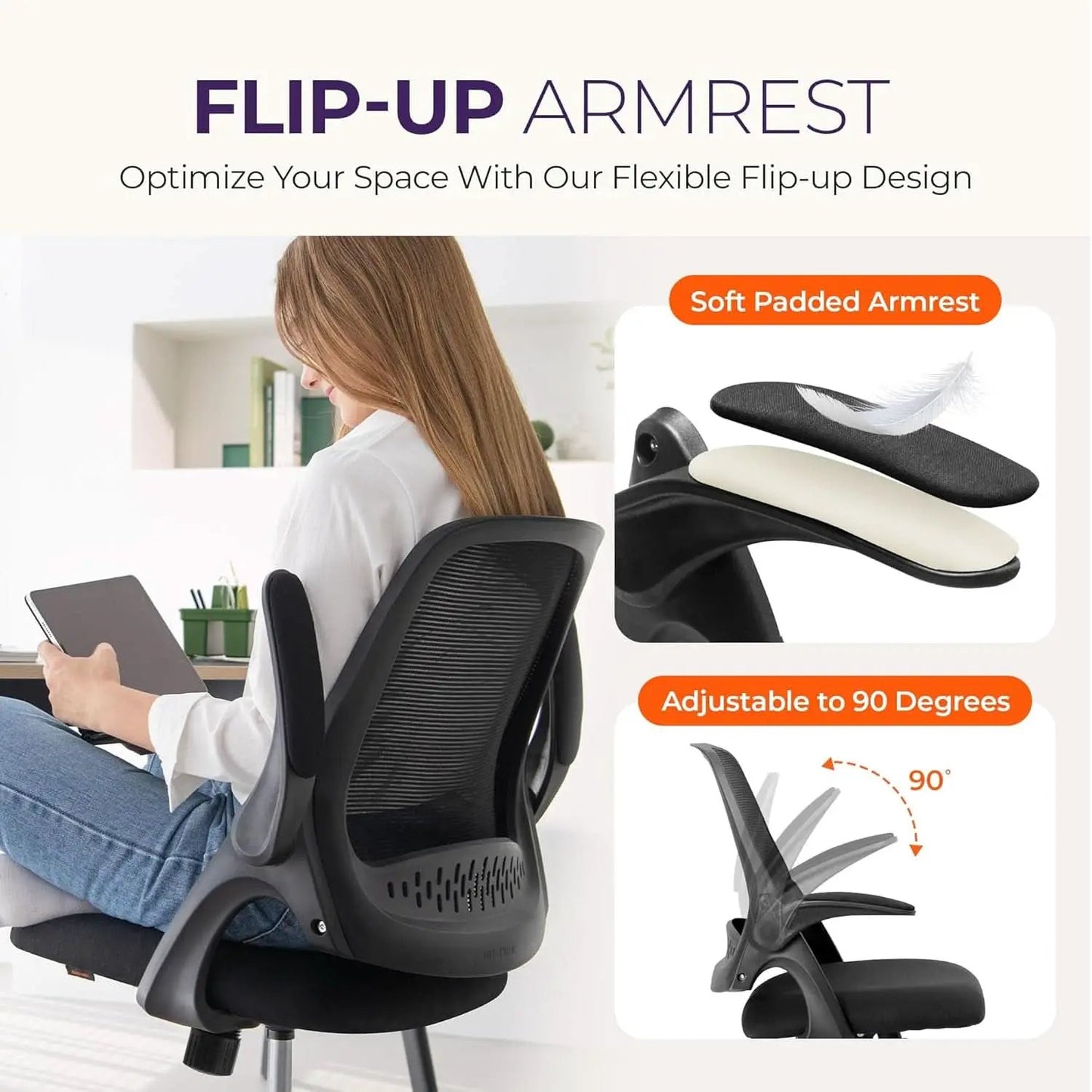 Ergonomic Gaming Chair With Lumbar Support Black Adjustable from PriceLows™