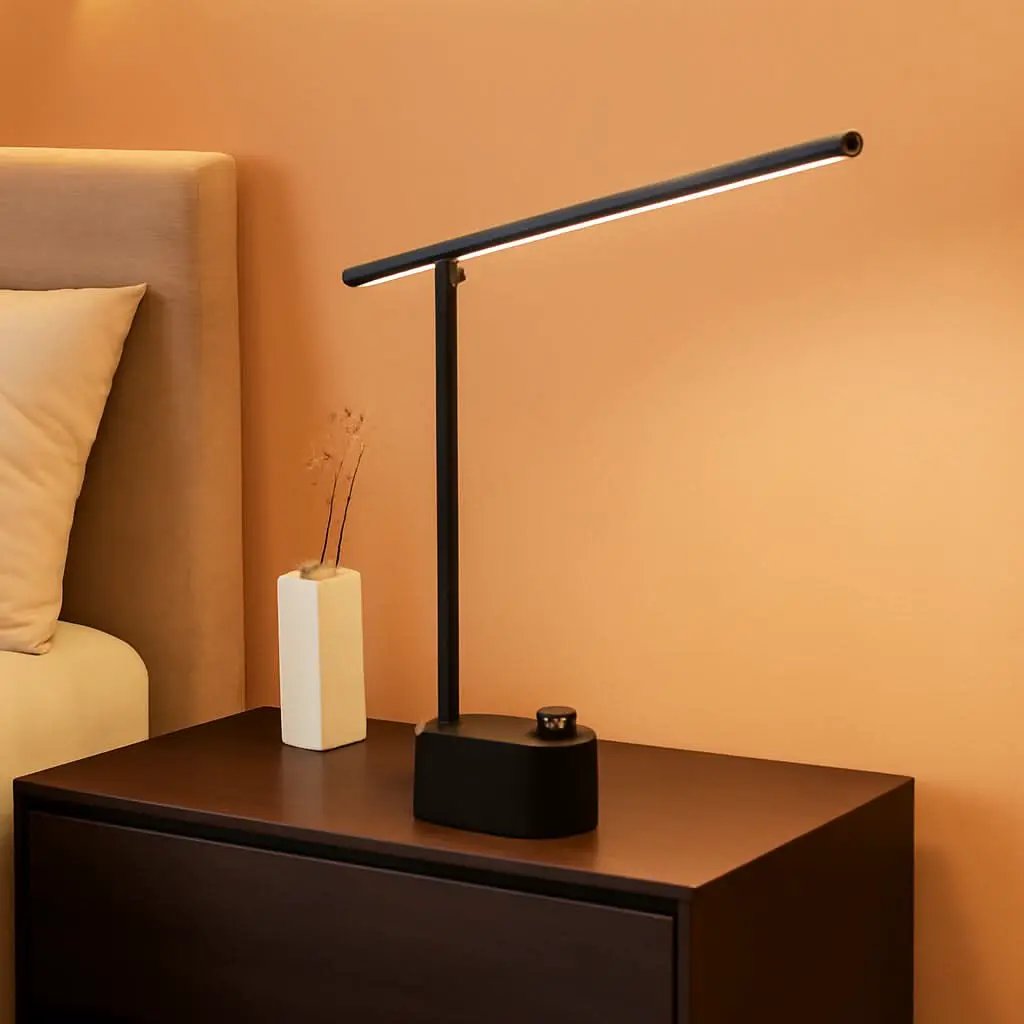 LED Desk Lamp H01 Pro Sunturalux Foldable With USB Ports Black from PriceLows™