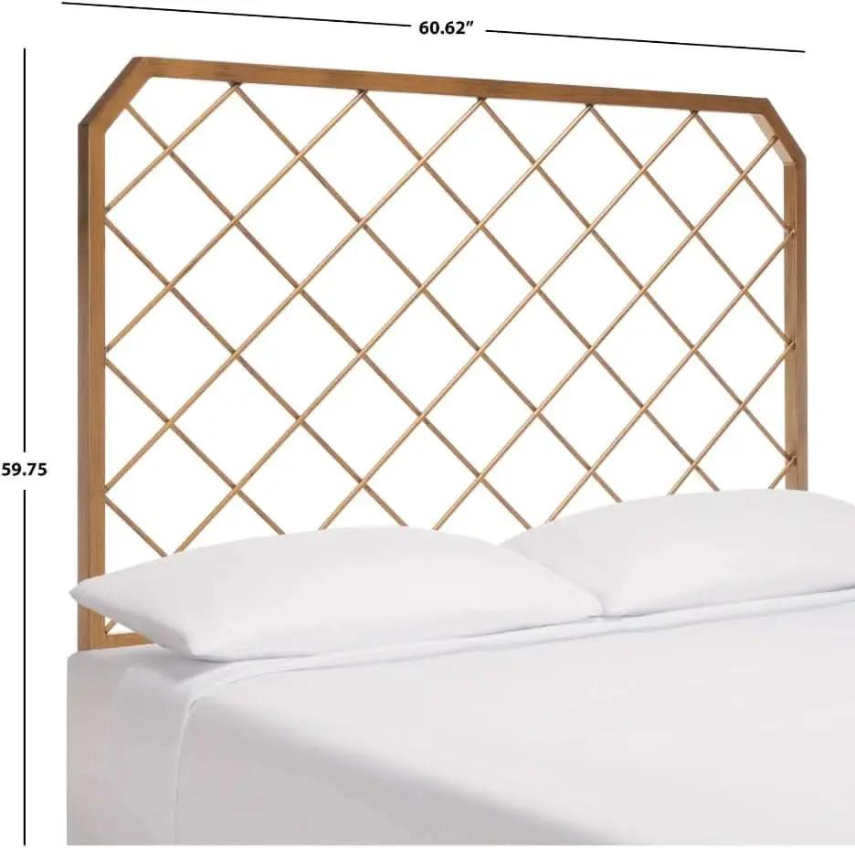 Queen Antique Gold Stitch Headboard for Stylish Bedrooms from PriceLows™