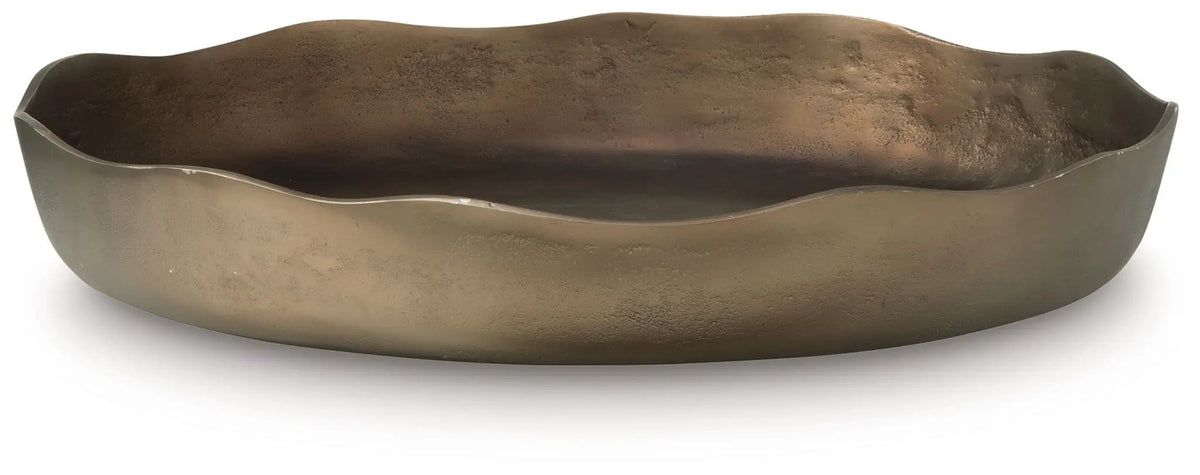Wallmen Decorative Tray | Champagne Gold Finish | Cast Aluminum | 20.5 Inch Square