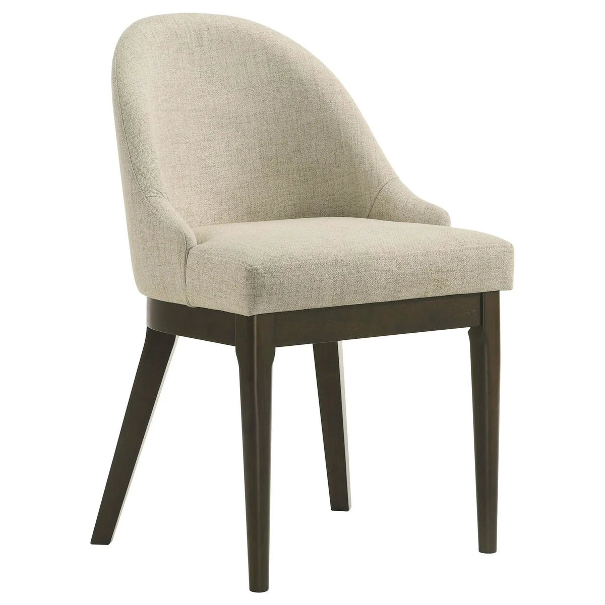 Reseda Upholstered Dining Side Chair Beige (Set of 2) | 20.75 x 22.75 x 35.25 in | Rubberwood & Fabric | Dining Room