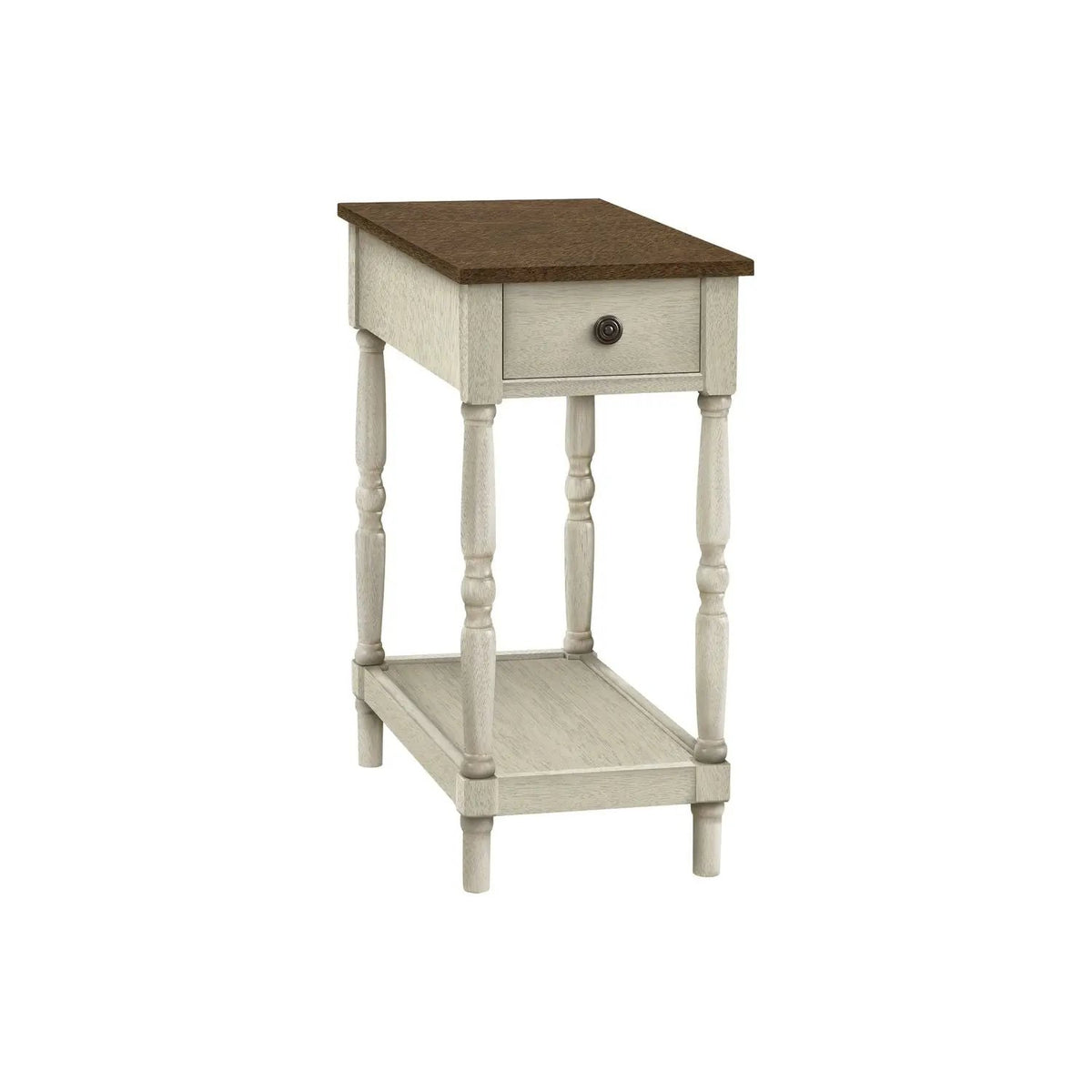 Accent End Table | 2 Tier | Storage Drawer | Compact