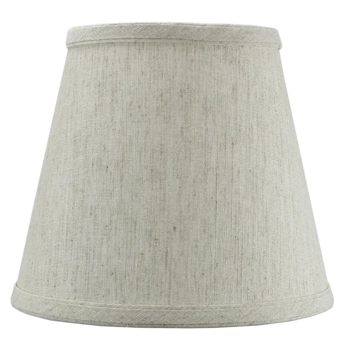Hard Back Lampshade | 8X7 Inch | Textured Oatmeal | Clip On