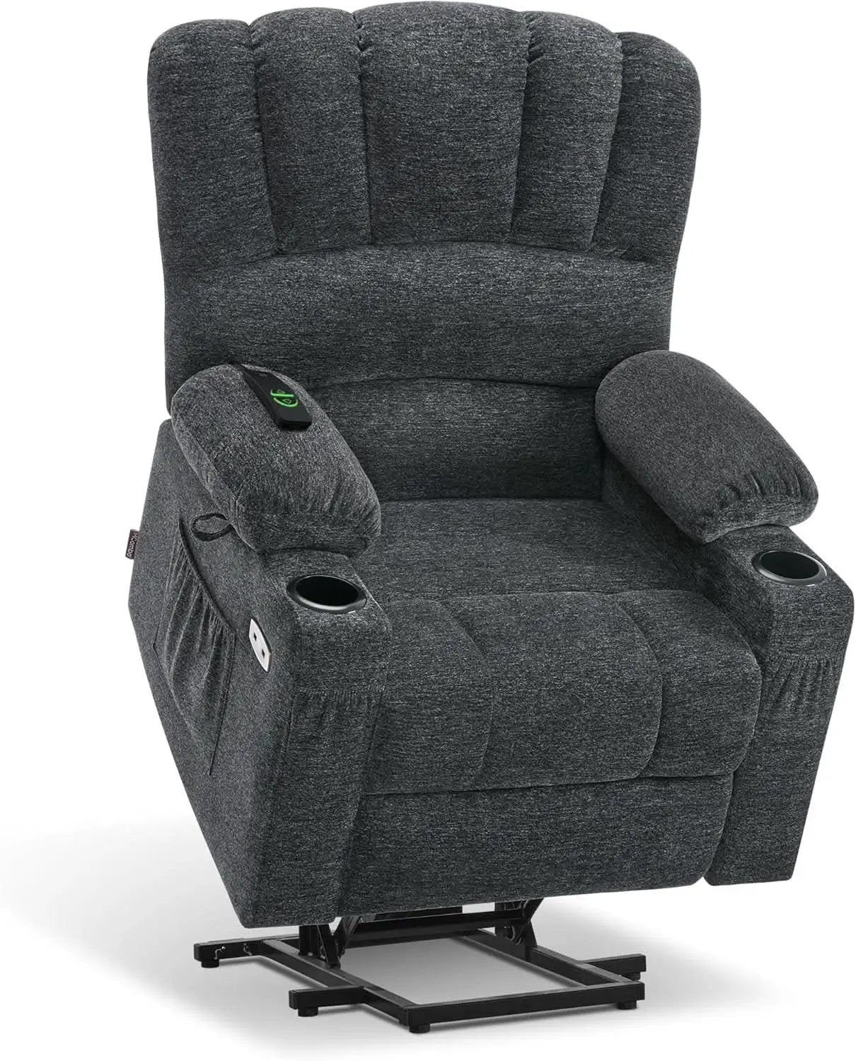 Dark Grey Power Lift Recliner With Massage And USB Charging from PriceLows™