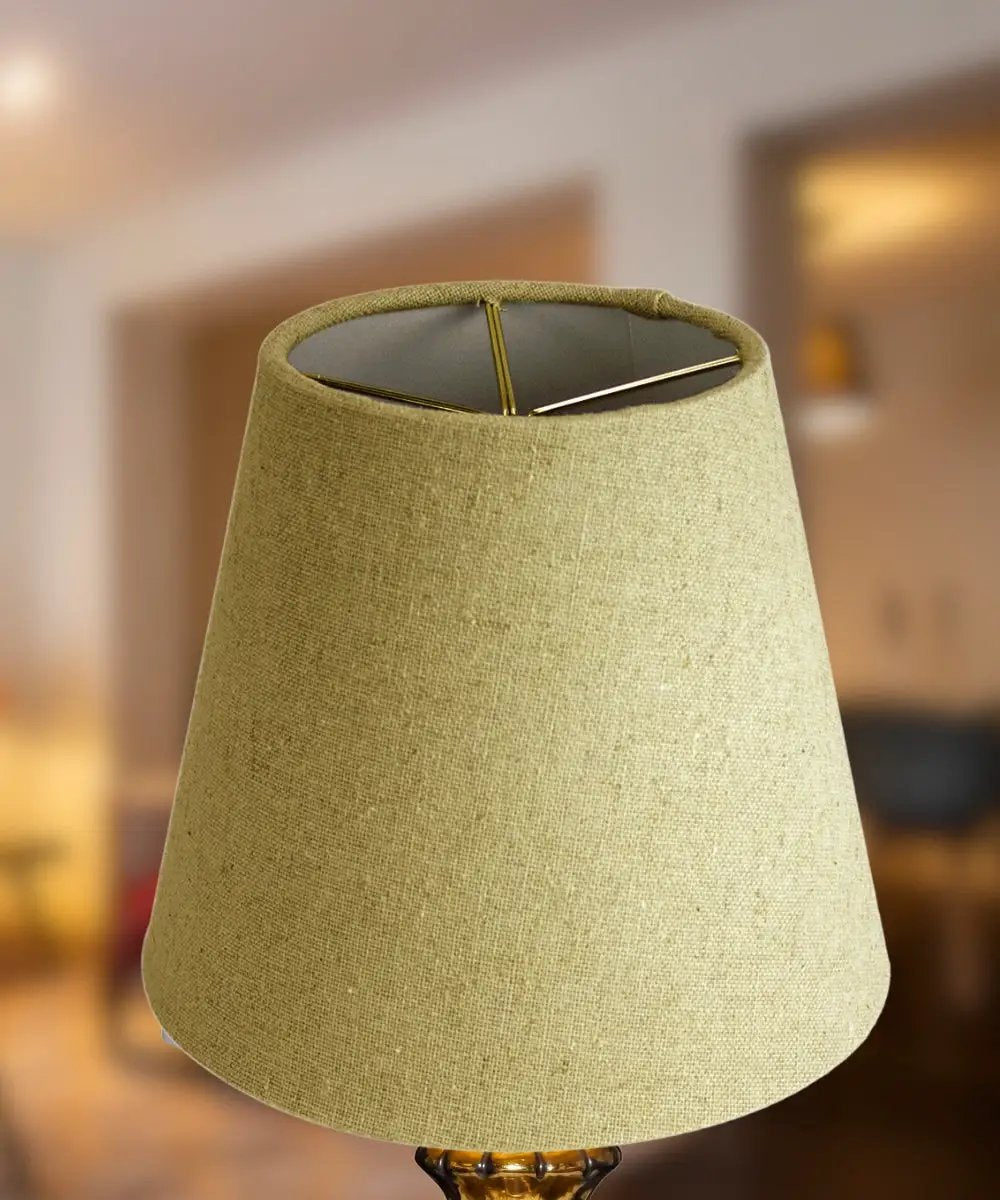 Edison Clip On Lampshade | 5x8x7 Empire | Sand Linen