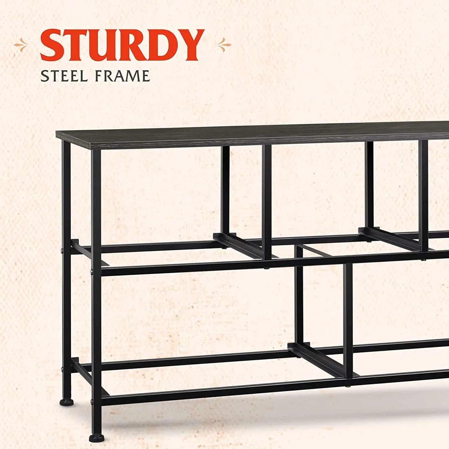 Charcoal Black 5 Drawer Wide Dresser For Bedroom Storage from PriceLows™