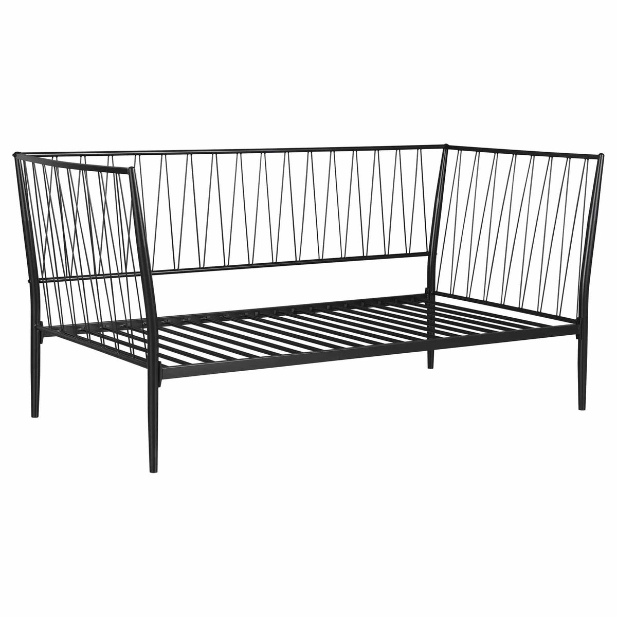 Richland Metal Twin Daybed Bed Frame Matte | 86.25 x 42 x 41.5 in | Metal | Black