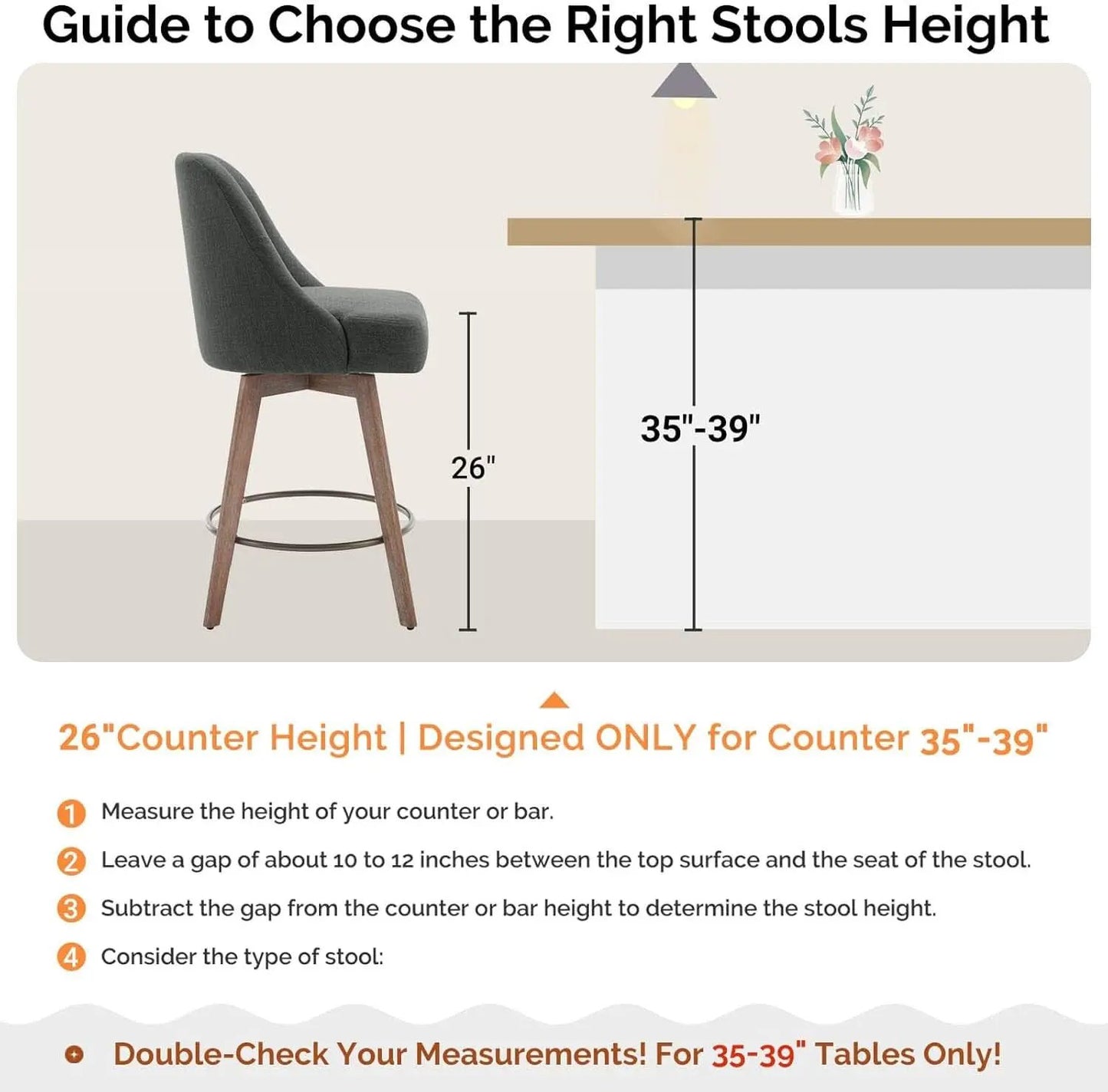 Counter Height Bar Stools Set Of Four 26 Inch Gray from PriceLows™