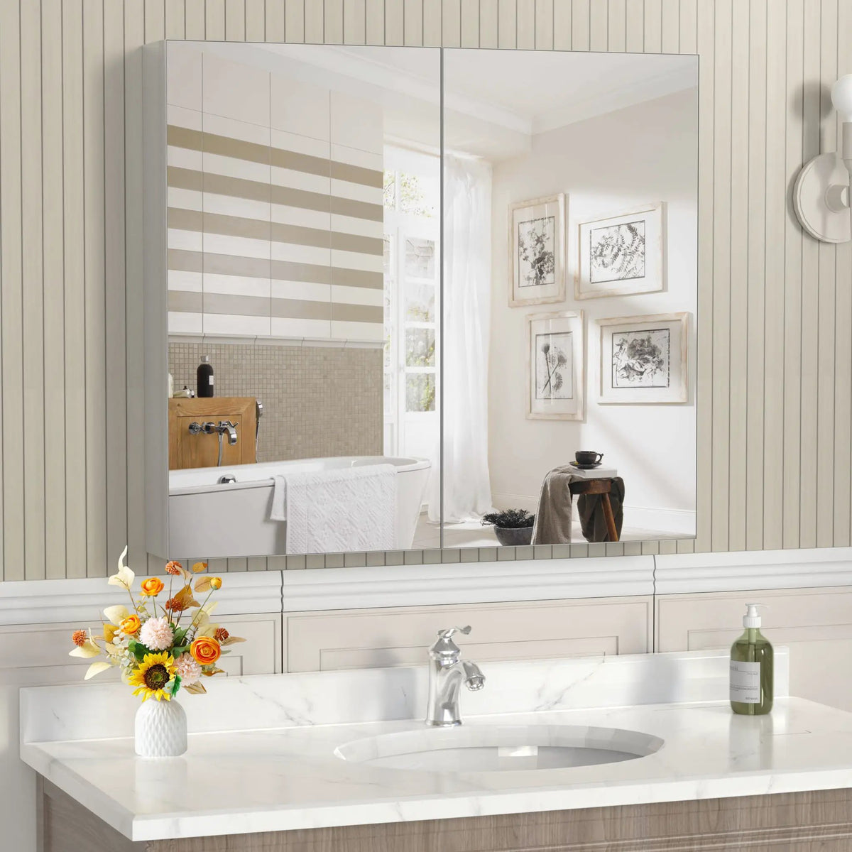 Bathroom Medicine Cabinet | Aluminum Alloy Body | Adjustable Shelves