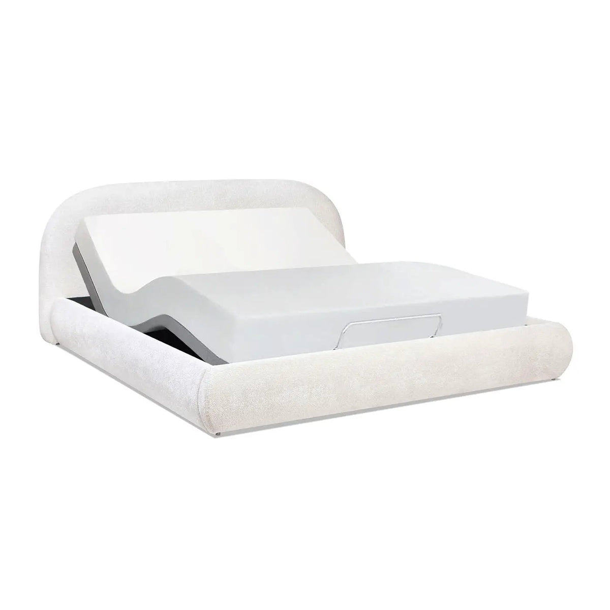 Archie Upholstered Platform Bed | Puffy Arch Headboard | Grounded Design | No Box Spring Needed