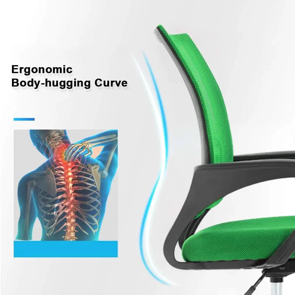 Green Ergonomic Mesh Office Chair With Lumbar Support from PriceLows™