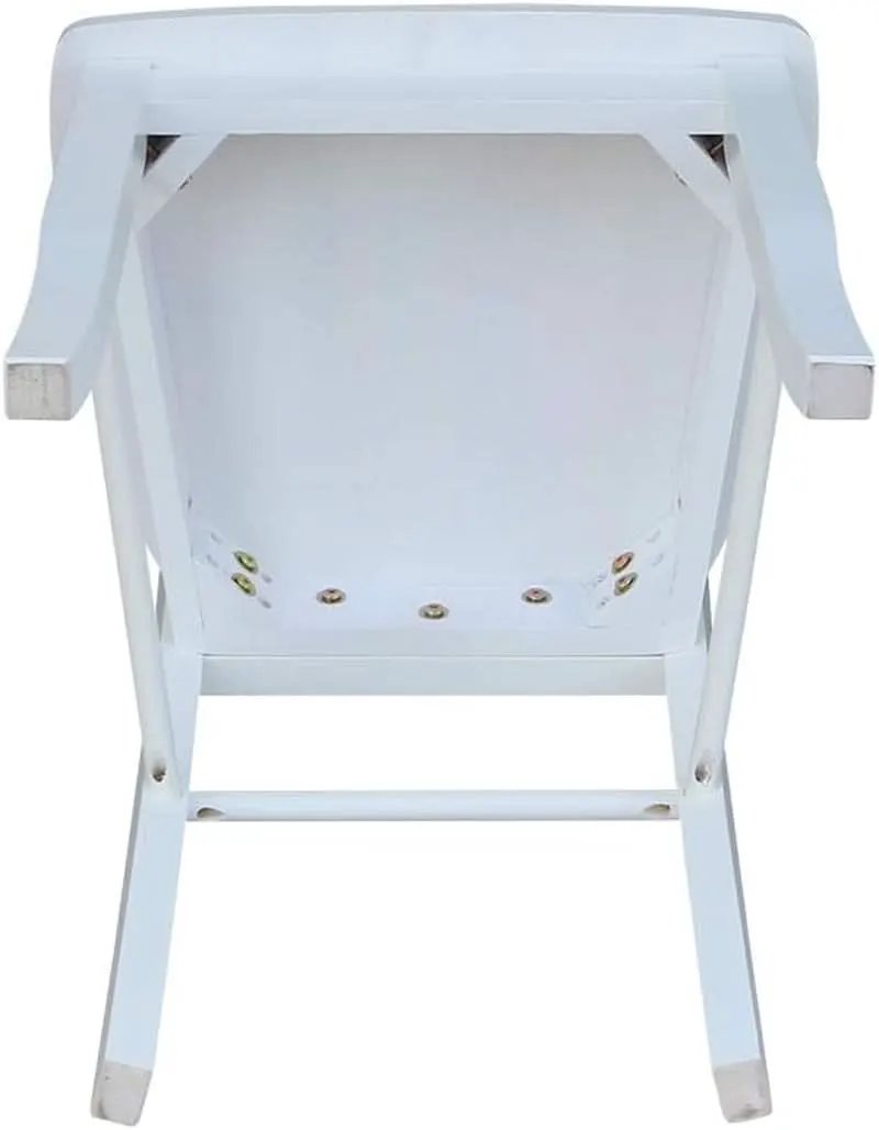 Madrid Ladderback Dining Chairs Set Of Two White Finish from PriceLows™