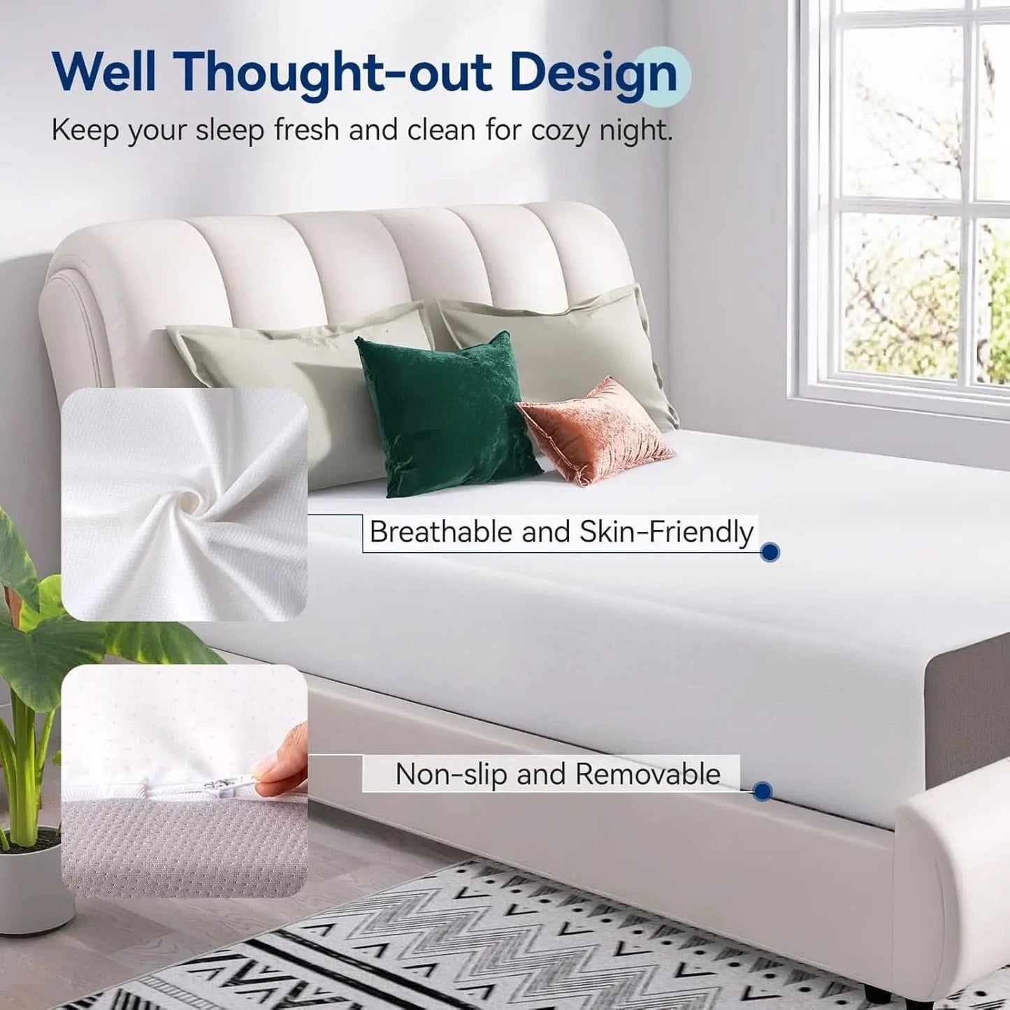 Memory Foam Mattress 12Inch Ultra Soft White Comfort from PriceLows™