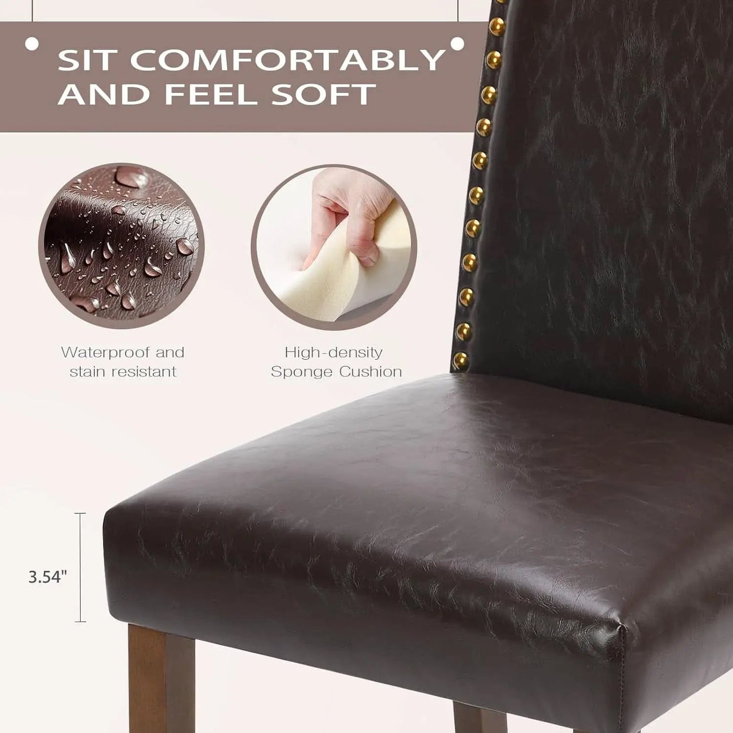 Six Piece Dark Brown Dining Chairs Living Room Set from PriceLows™