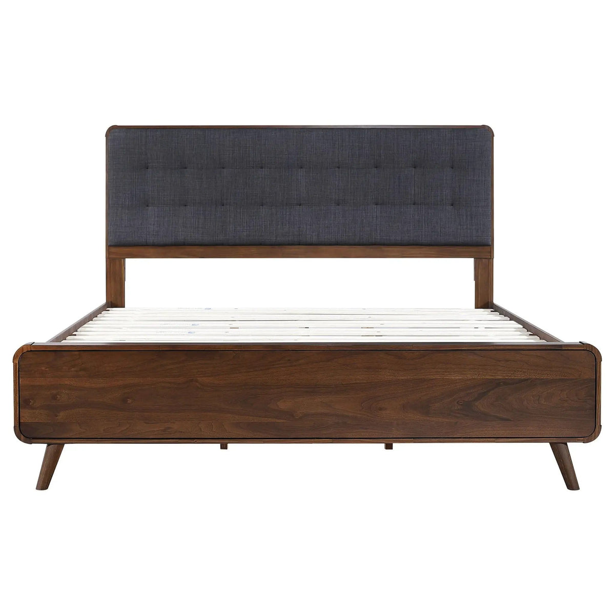 Robyn Wood Eastern King Platform Bed Dark | 78.25 x 86.5 x 53.25 in | Engineered Wood & Walnut | Walnut