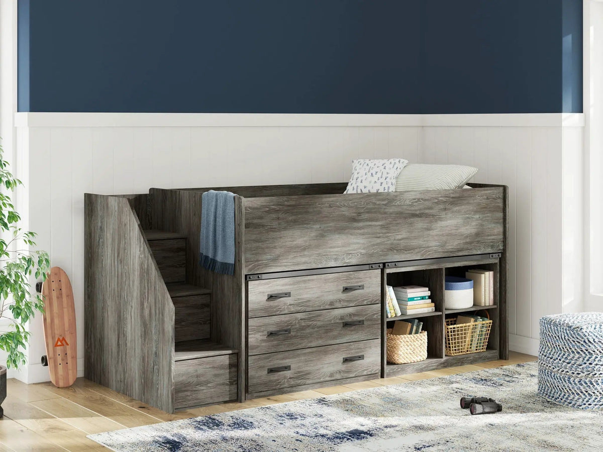 Frandern Loft Bed | 6 Pieces | Metal | Bedroom