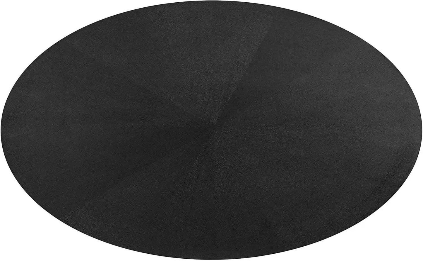 Crossroads 71 Inch Oval Wood Dining Table Black Seats 6 Easy To Assemble from PriceLows™