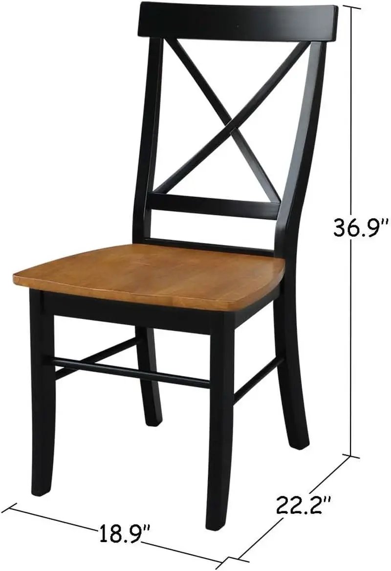 X Back Dining Chair Solid Wood Seat In Black Cherry from PriceLows™