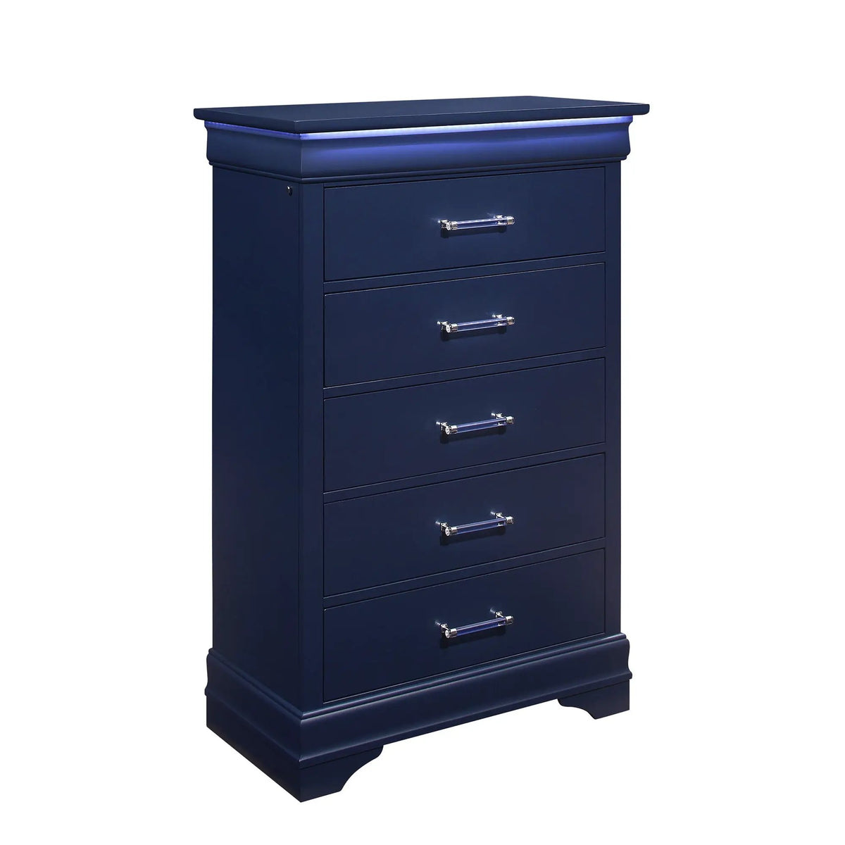 Charlston Accent Chest | LED Lighting | Five Spacious Drawers | Transitional Style