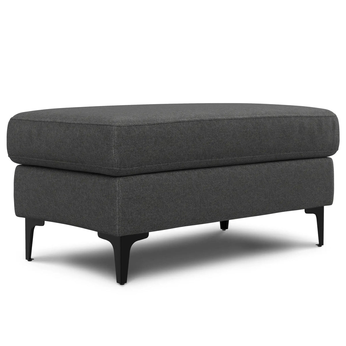 Ava Mid Century Ottoman | Performance Fabric | 100% Recycled Material | 36 Inch Width