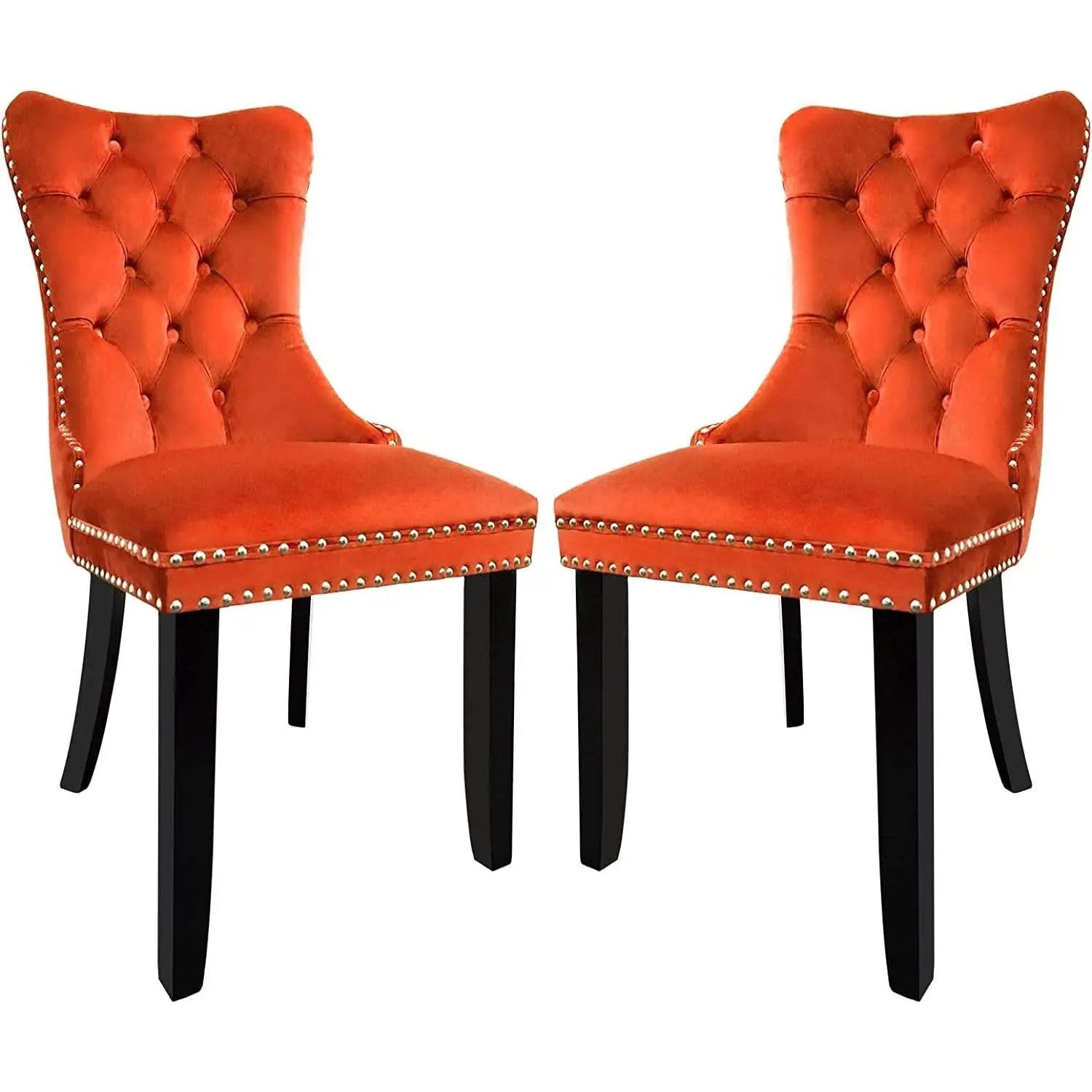 Solid Wood Dining Chairs With Nailhead Back Set Of 2 from PriceLows™