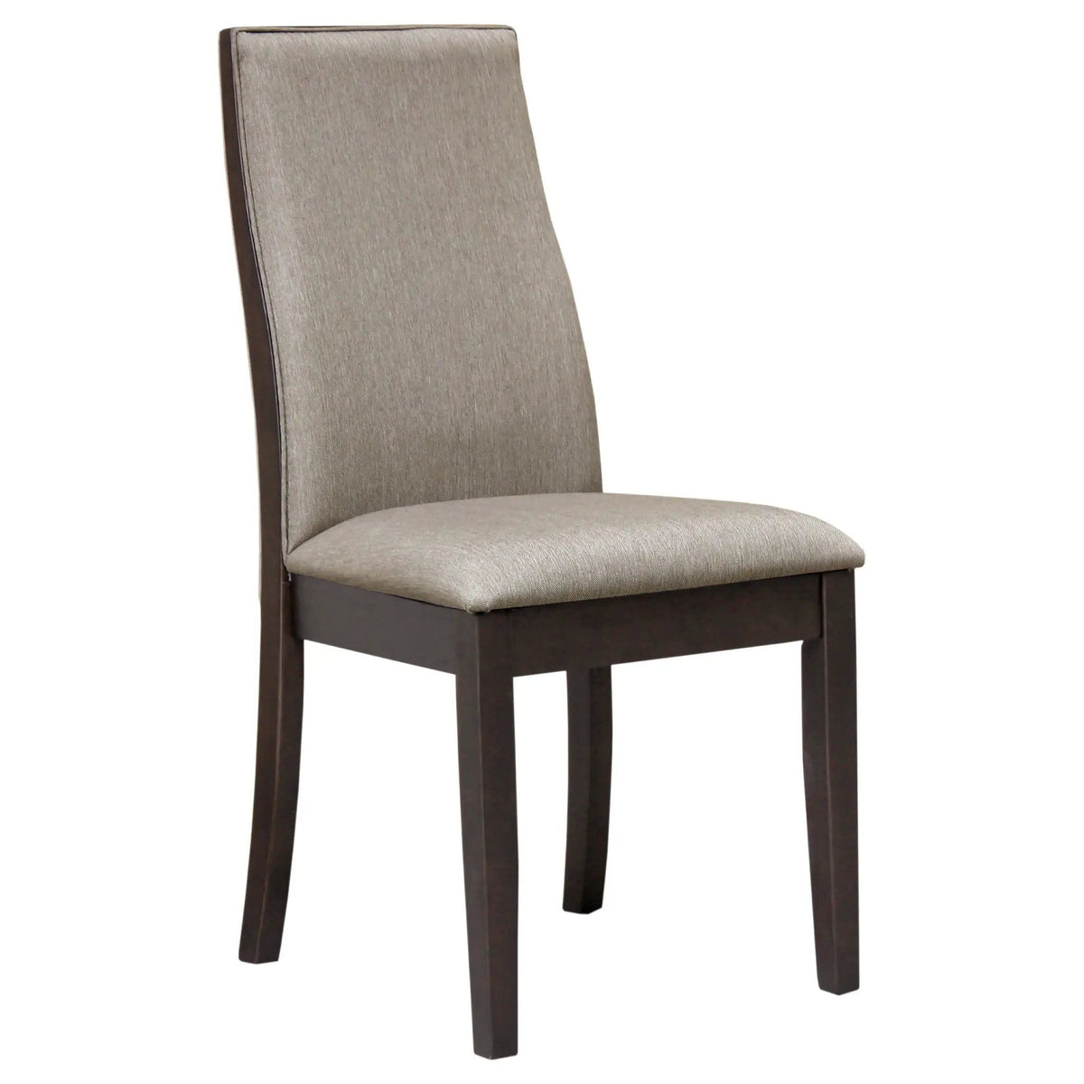 Spring Creek Upholstered Dining Chair Taupe (Set of 2) | 19 x 23.25 x 38.5 in | Rubberwood & Fabric | Dining Room