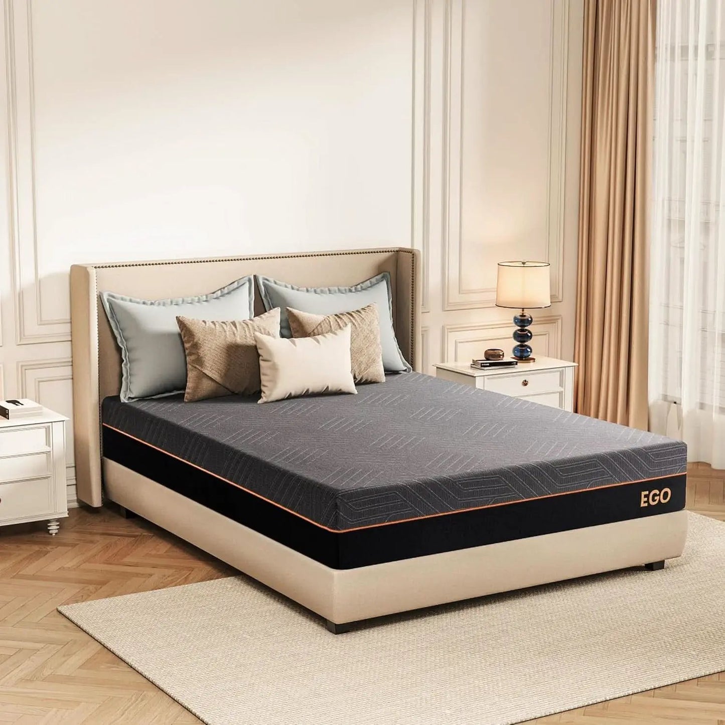 Queen Memory Foam Mattress 12Inch Midnight Black Edition from PriceLows™