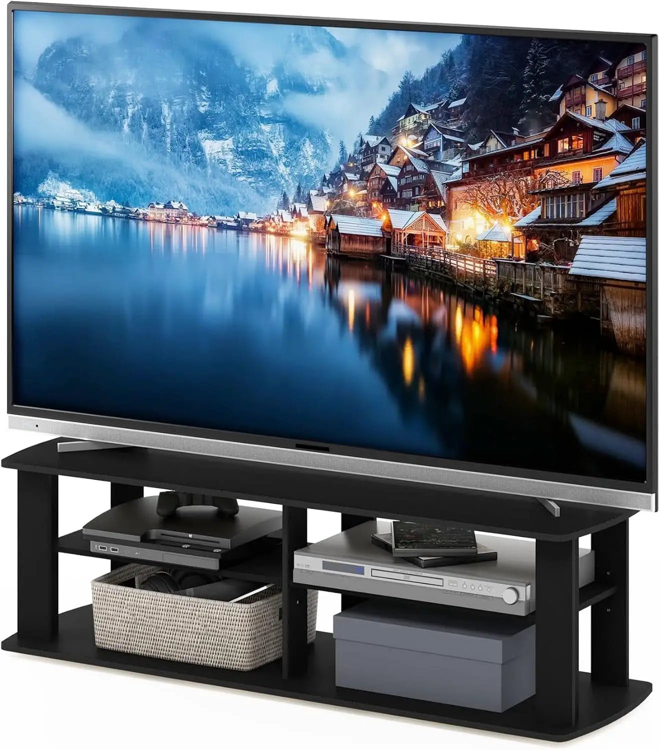 Entertainment Center TV Stand Black For 40 Inch TVs 43 Inch Wide 13 Inch Deep 13 Inch High from PriceLows™