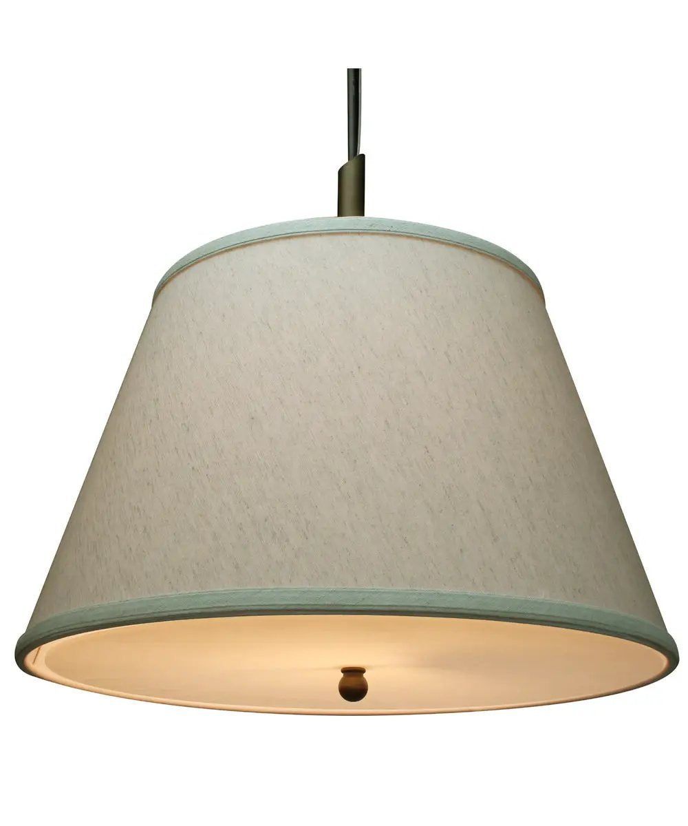Cafe Pendant Light | 16 Inch Wide | Textured Oatmeal Shade | Empire Style