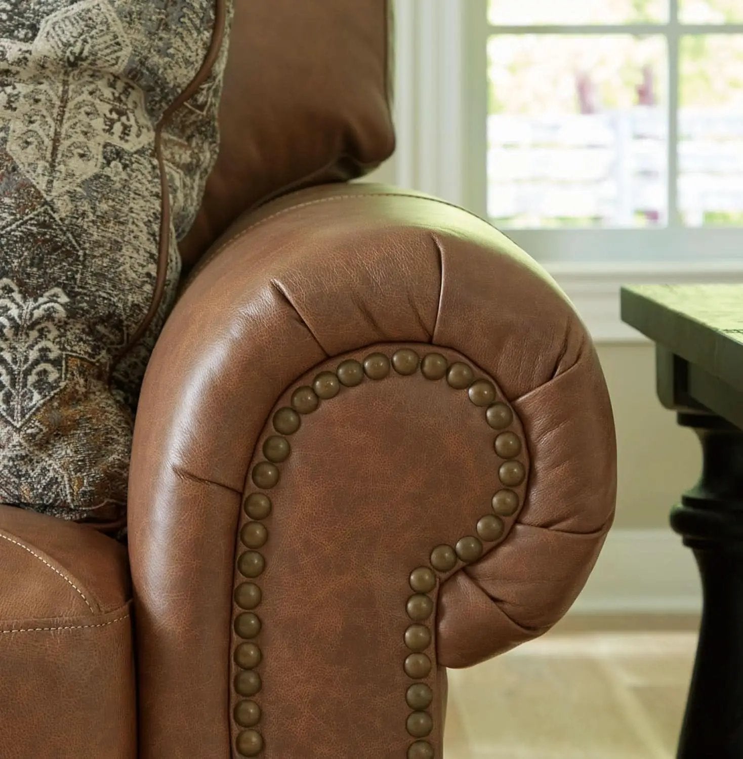 Exquisite Leather Sleeper Sofa Queen Dark Chocolate from PriceLows™