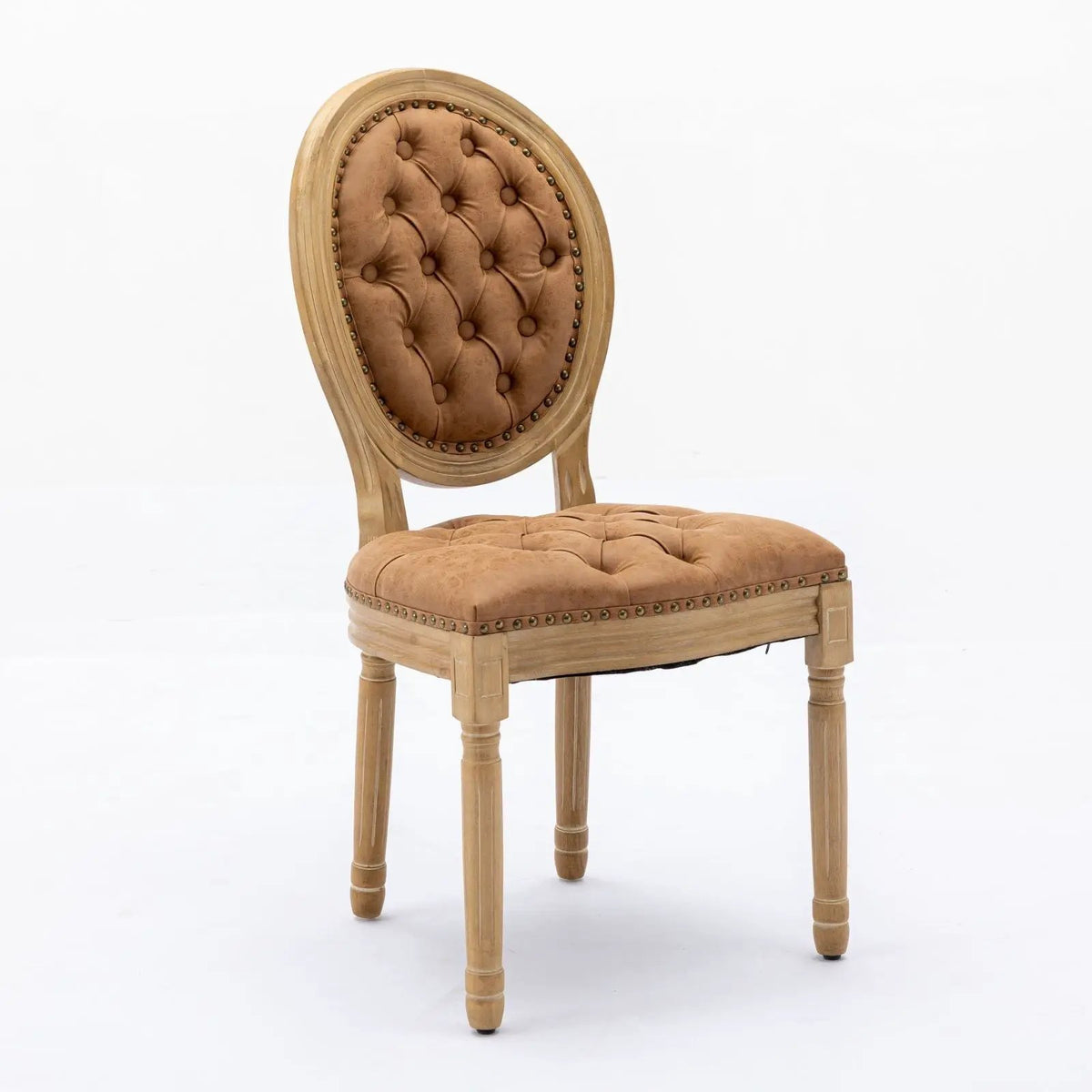 French Style Dining Chairs | Solid Wood Frame | Antique Painting | Hand-Pulled Buckle Decoration
